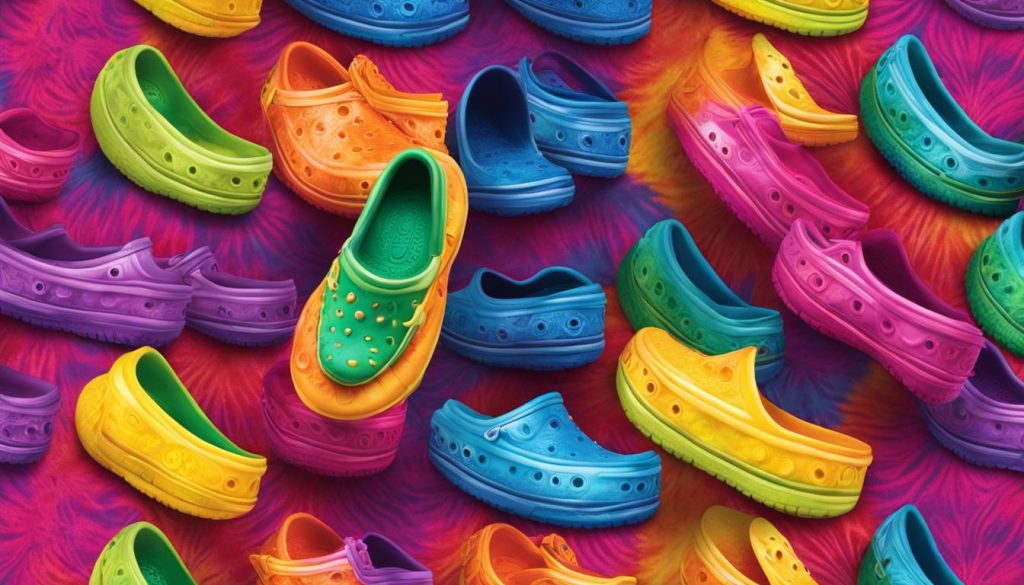 Tie-Dye Crocs Inspirations with vibrant tie-dye patterns