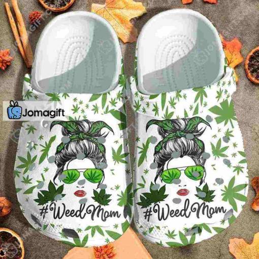 Weed Mom Chic Cannabis Leaf Crocs Trendy Garden Slides