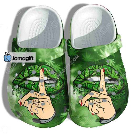 ilent Leaf Whisper Cannabis Crocs Garden Clogs